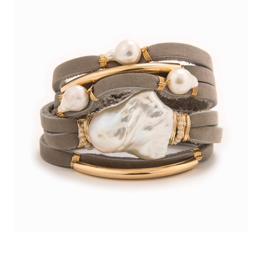 Taylor and Tessier Sloan shredded leather bracelet